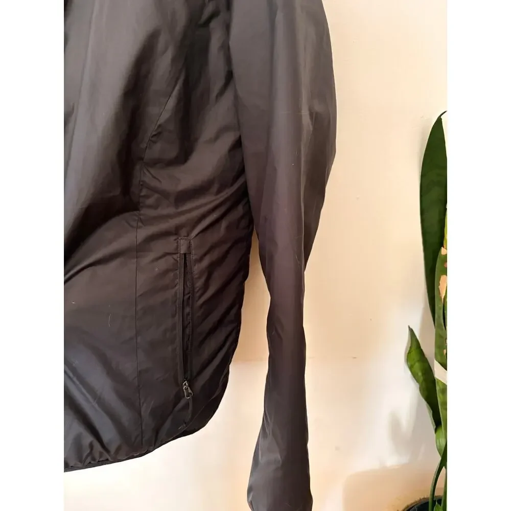 The North Face Insulated Jacket Black Full Zip Nylon Coat Lightweight Size M